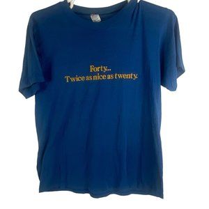 Vintage Jerzees by Russell single stitch USA Forty Twice As Nice As Twenty Large